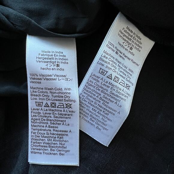 J Crew Cerise Shirt Dress In Ramie Size 8 Black - Picture 10 of 10